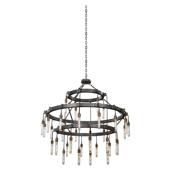 Kalco Stuyvesant 12+16+8 Light 3 Tier Chandelier 506274MGM